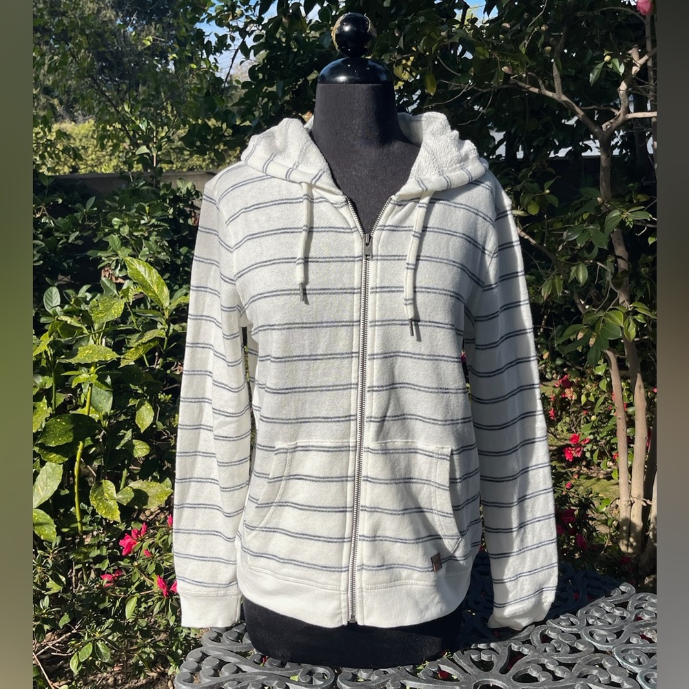 NWT ROXY Perfect Wave Striped Zip Up Hoodie - size S